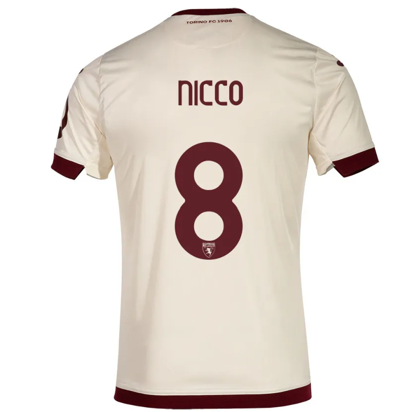 Danxen Hombre Camiseta Giada Nicco #8 Champán 2ª Equipación 2023/24 La Camisa