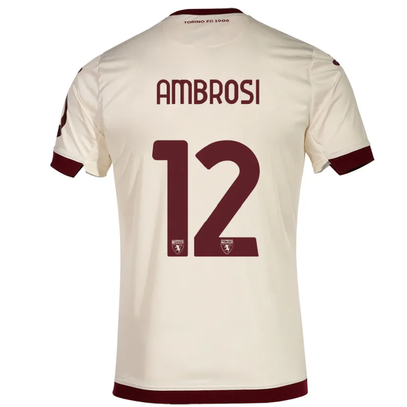 Danxen Hombre Camiseta Martina Ambrosi #12 Champán 2ª Equipación 2023/24 La Camisa