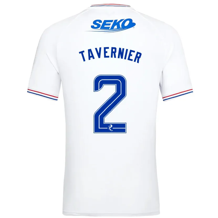 Danxen Hombre Camiseta James Tavernier #2 Blanco 2ª Equipación 2023/24 La Camisa