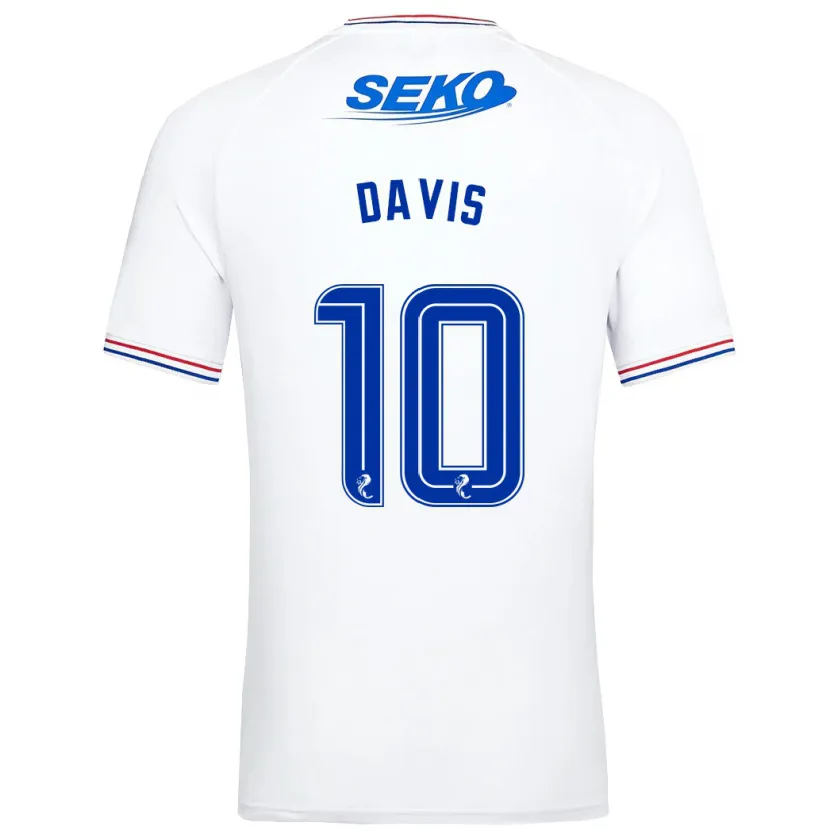 Danxen Hombre Camiseta Steven Davis #10 Blanco 2ª Equipación 2023/24 La Camisa