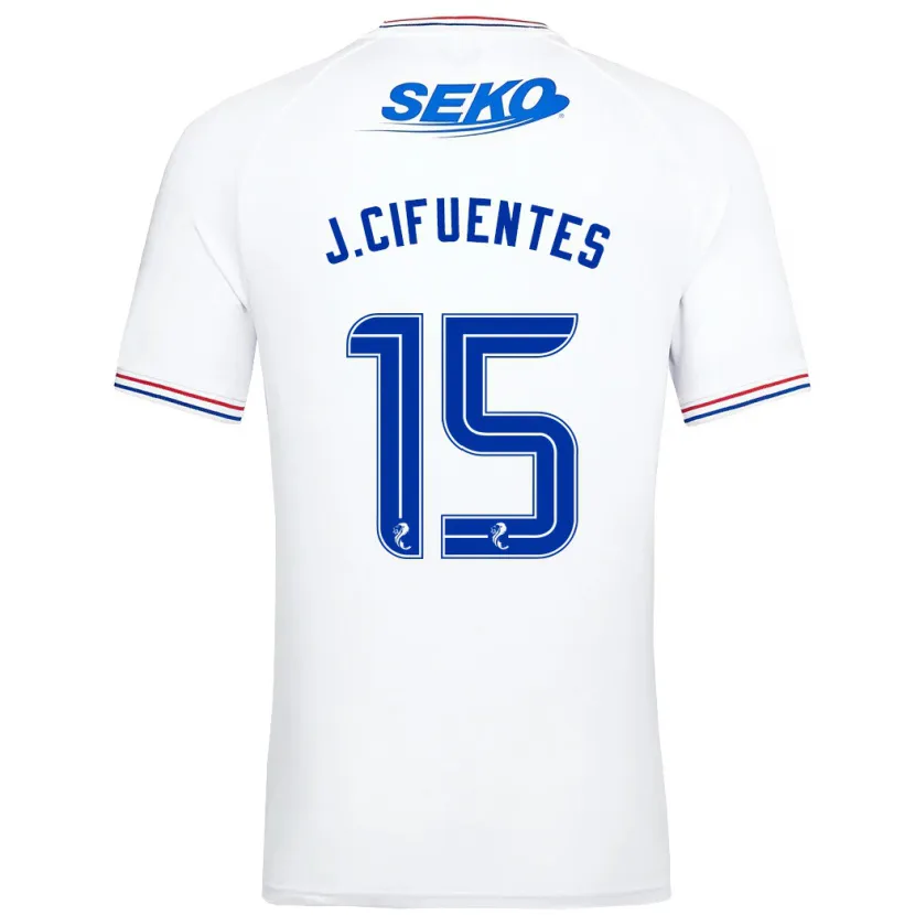 Danxen Hombre Camiseta José Cifuentes #15 Blanco 2ª Equipación 2023/24 La Camisa