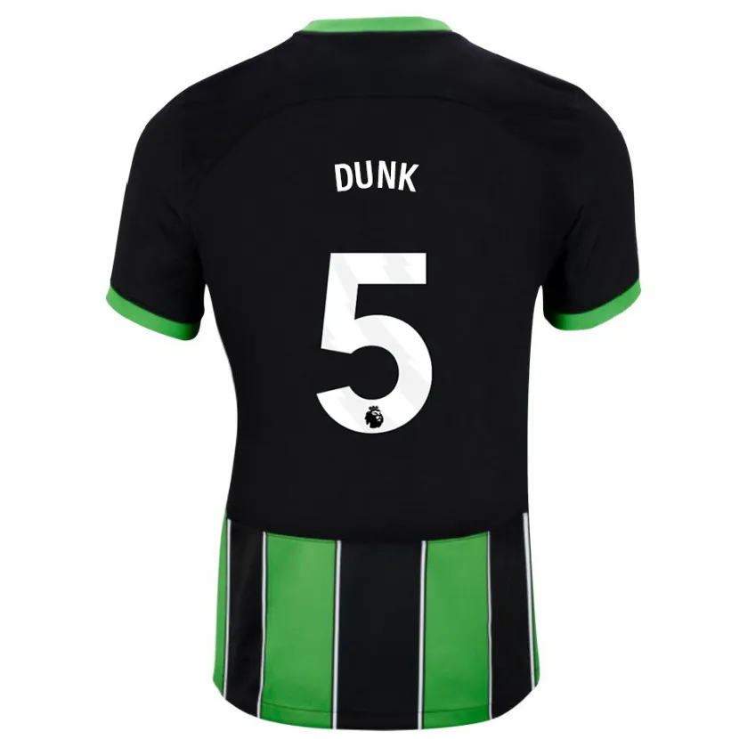 Danxen Hombre Camiseta Lewis Dunk #5 Verde Negro 2ª Equipación 2023/24 La Camisa