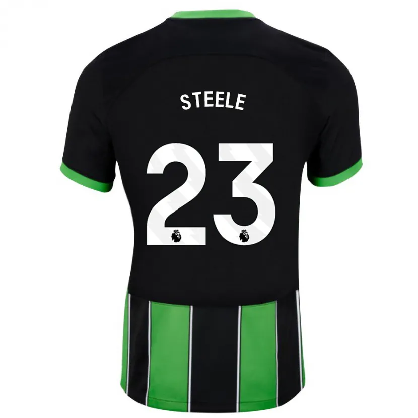 Danxen Hombre Camiseta Jason Steele #23 Verde Negro 2ª Equipación 2023/24 La Camisa