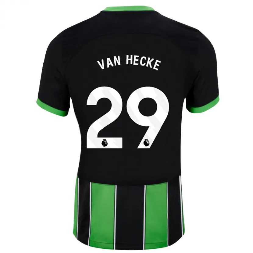 Danxen Hombre Camiseta Jan Paul Van Hecke #29 Verde Negro 2ª Equipación 2023/24 La Camisa