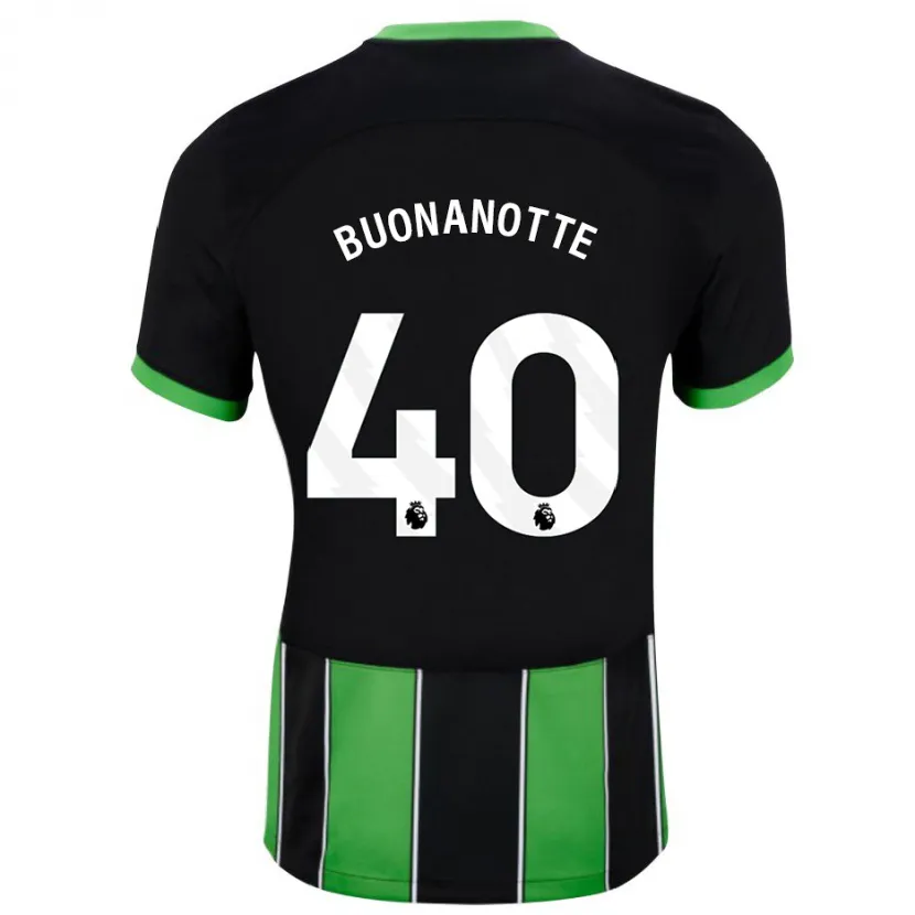 Danxen Hombre Camiseta Facundo Buonanotte #40 Verde Negro 2ª Equipación 2023/24 La Camisa