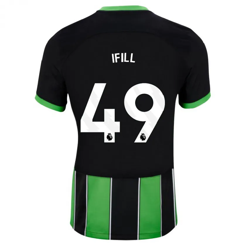 Danxen Hombre Camiseta Marcus Ifill #49 Verde Negro 2ª Equipación 2023/24 La Camisa