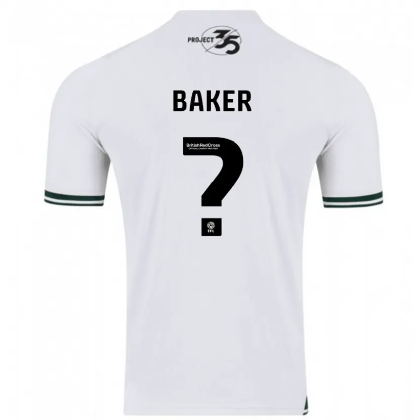 Danxen Hombre Camiseta Zak Baker #0 Blanco 2ª Equipación 2023/24 La Camisa