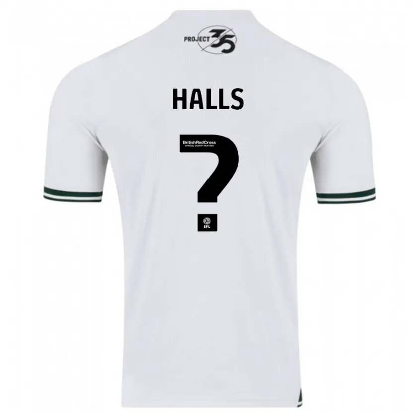 Danxen Hombre Camiseta Oscar Halls #0 Blanco 2ª Equipación 2023/24 La Camisa