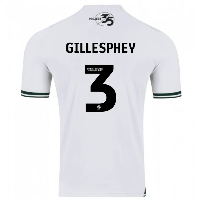 Danxen Hombre Camiseta Macaulay Gillesphey #3 Blanco 2ª Equipación 2023/24 La Camisa