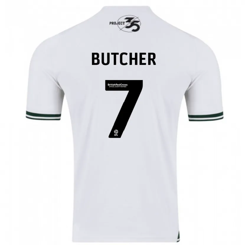 Danxen Hombre Camiseta Matt Butcher #7 Blanco 2ª Equipación 2023/24 La Camisa