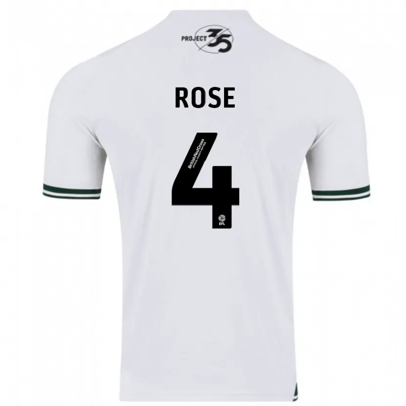 Danxen Hombre Camiseta Jemma Rose #4 Blanco 2ª Equipación 2023/24 La Camisa