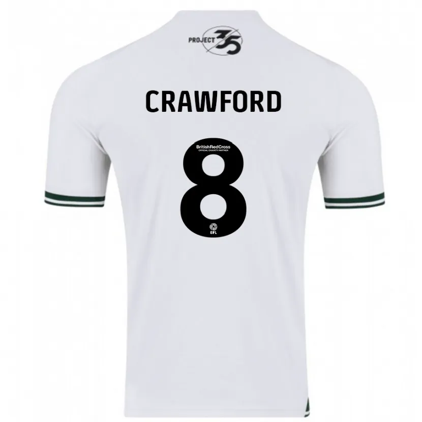 Danxen Hombre Camiseta Imy Crawford #8 Blanco 2ª Equipación 2023/24 La Camisa