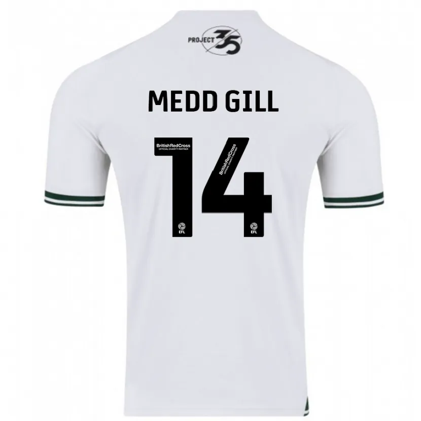 Danxen Hombre Camiseta Tamsin Medd-Gill #14 Blanco 2ª Equipación 2023/24 La Camisa