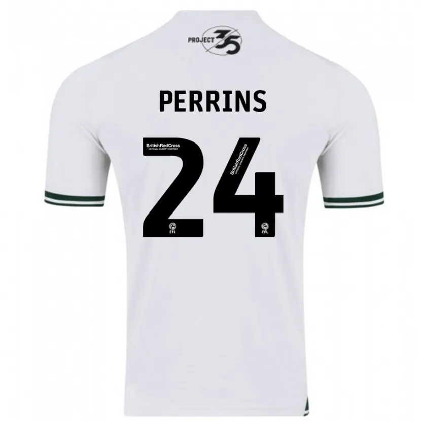 Danxen Hombre Camiseta Grace Perrins #24 Blanco 2ª Equipación 2023/24 La Camisa