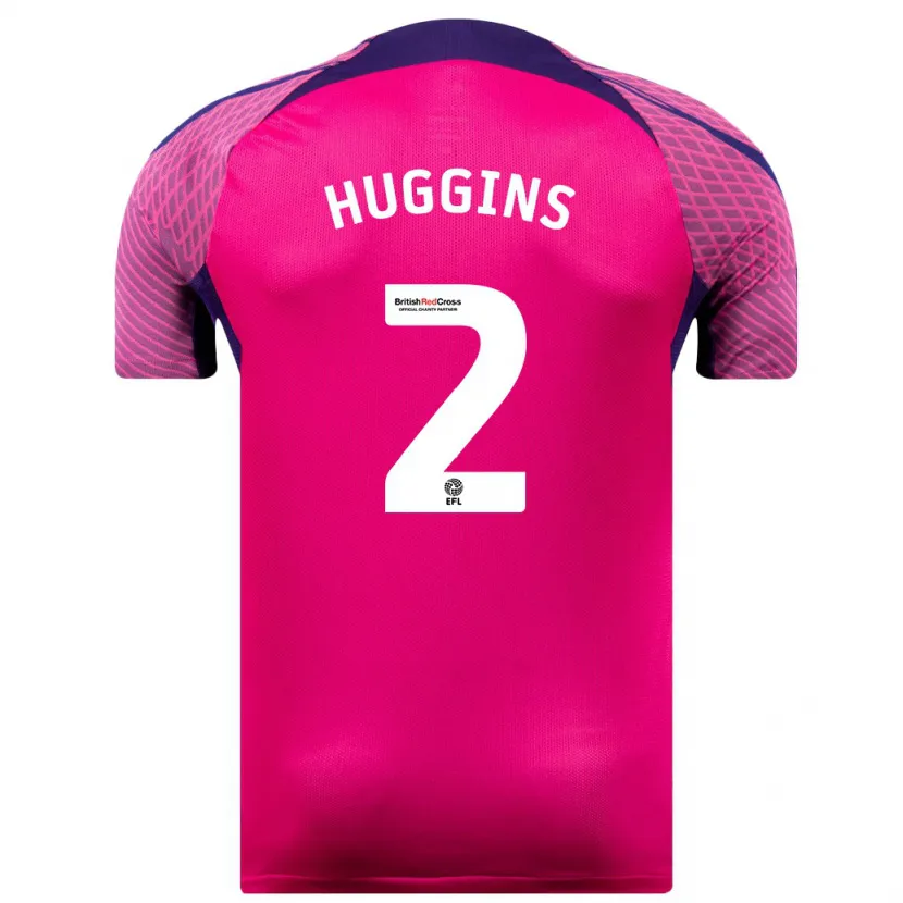 Danxen Hombre Camiseta Niall Huggins #2 Morado 2ª Equipación 2023/24 La Camisa