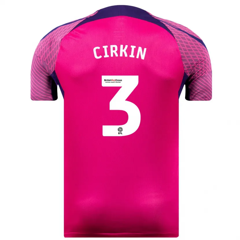 Danxen Hombre Camiseta Dennis Cirkin #3 Morado 2ª Equipación 2023/24 La Camisa