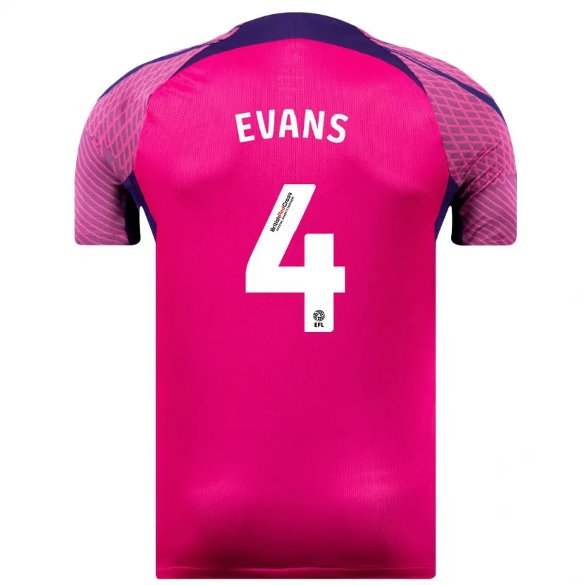 Danxen Hombre Camiseta Corry Evans #4 Morado 2ª Equipación 2023/24 La Camisa