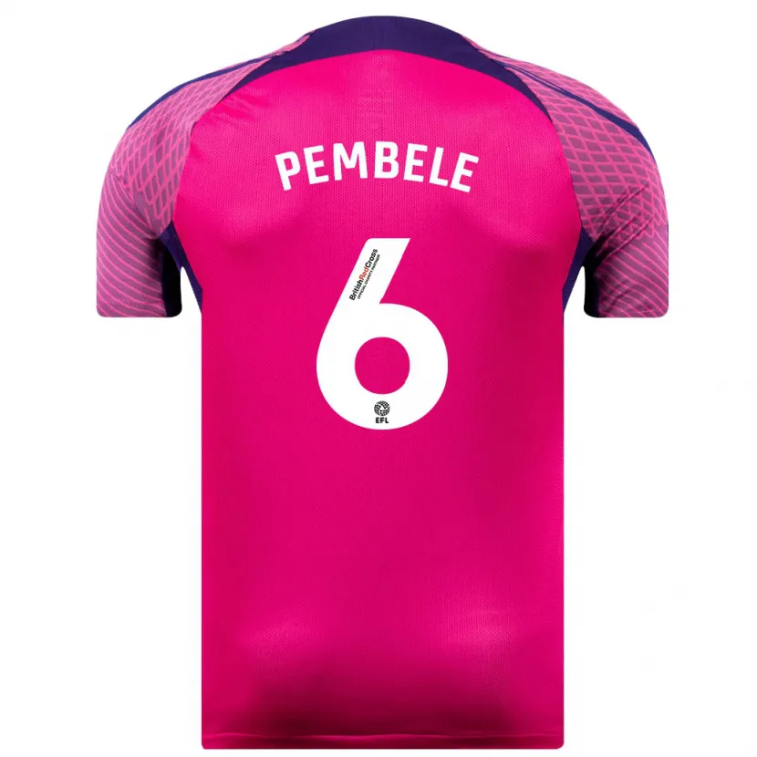 Danxen Hombre Camiseta Timothée Pembélé #6 Morado 2ª Equipación 2023/24 La Camisa