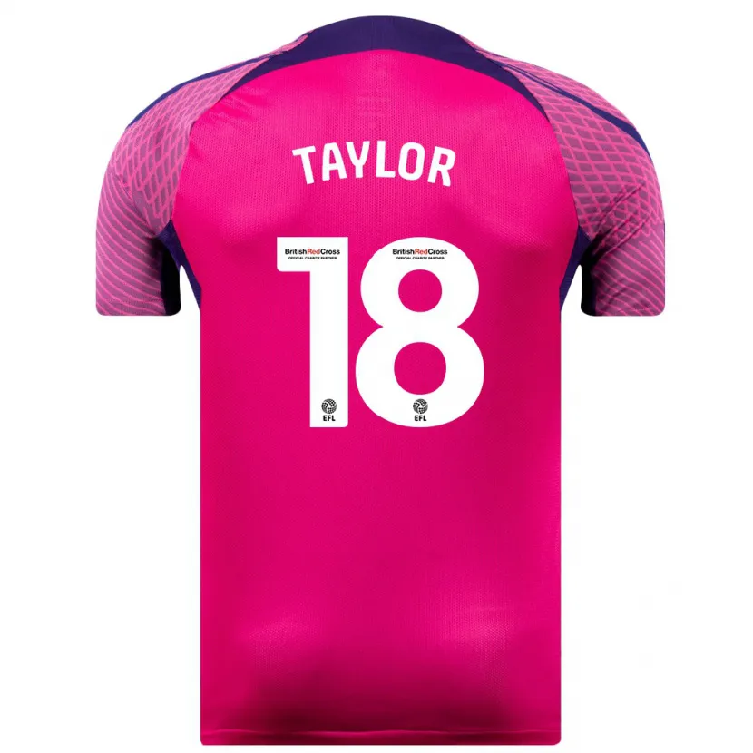 Danxen Hombre Camiseta Ellis Taylor #18 Morado 2ª Equipación 2023/24 La Camisa