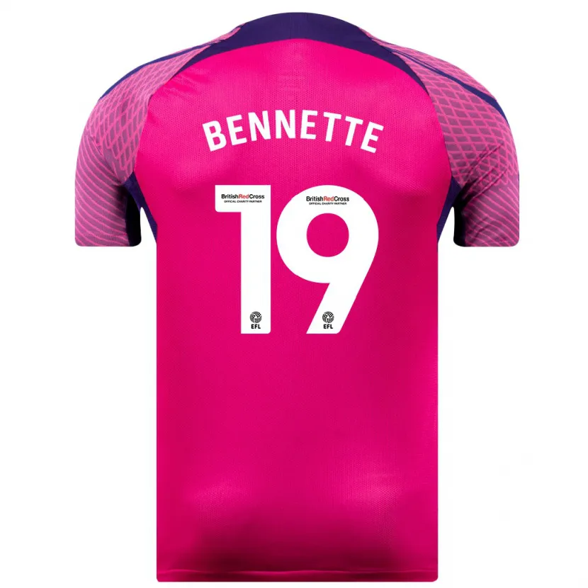 Danxen Hombre Camiseta Jewison Bennette #19 Morado 2ª Equipación 2023/24 La Camisa