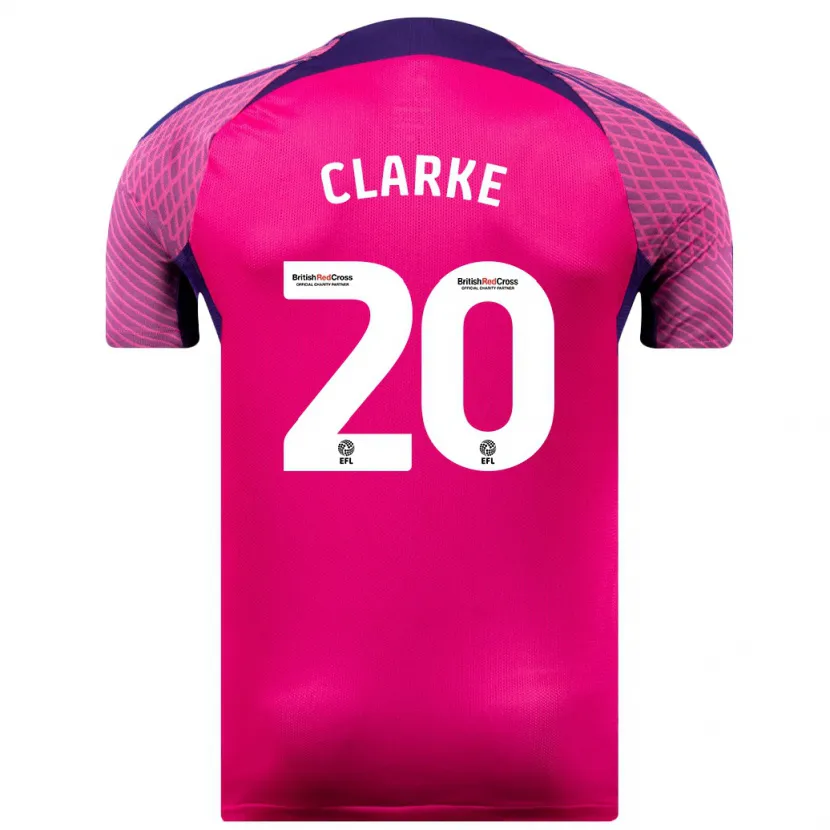 Danxen Hombre Camiseta Jack Clarke #20 Morado 2ª Equipación 2023/24 La Camisa