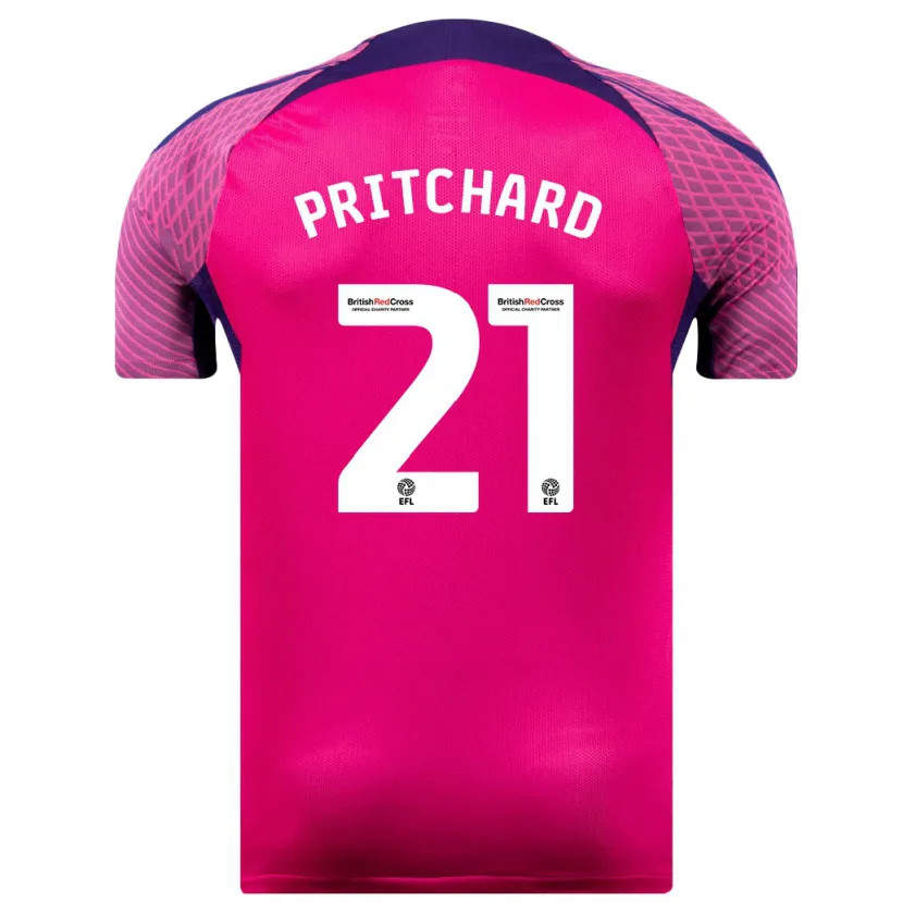 Danxen Hombre Camiseta Alex Pritchard #21 Morado 2ª Equipación 2023/24 La Camisa