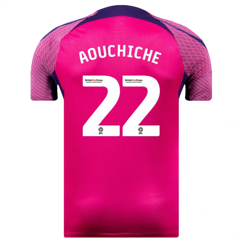 Danxen Hombre Camiseta Adil Aouchiche #22 Morado 2ª Equipación 2023/24 La Camisa