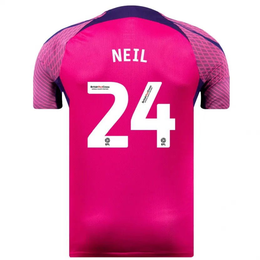 Danxen Hombre Camiseta Dan Neil #24 Morado 2ª Equipación 2023/24 La Camisa