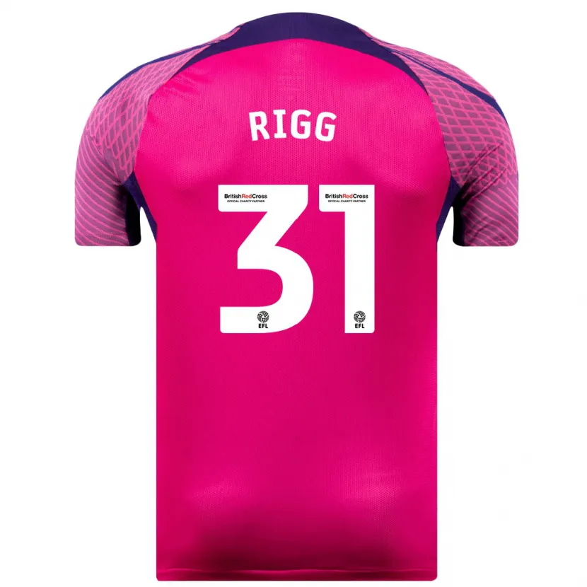 Danxen Hombre Camiseta Chris Rigg #31 Morado 2ª Equipación 2023/24 La Camisa