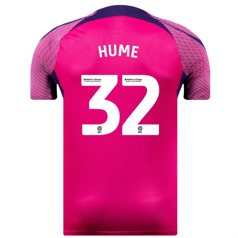 Danxen Hombre Camiseta Trai Hume #32 Morado 2ª Equipación 2023/24 La Camisa