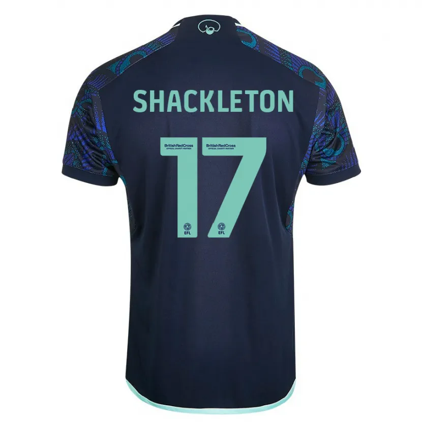 Danxen Hombre Camiseta Jamie Shackleton #17 Azul 2ª Equipación 2023/24 La Camisa