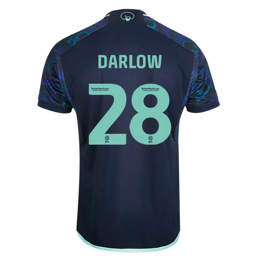 Danxen Hombre Camiseta Karl Darlow #28 Azul 2ª Equipación 2023/24 La Camisa