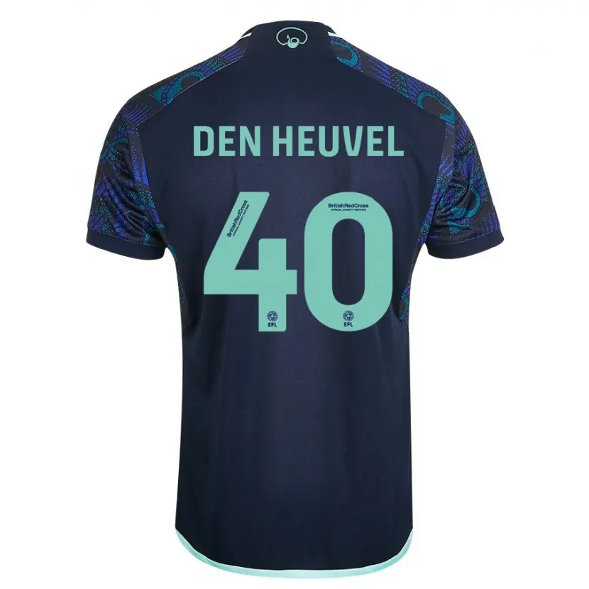 Danxen Hombre Camiseta Dani Van Den Heuvel #40 Azul 2ª Equipación 2023/24 La Camisa