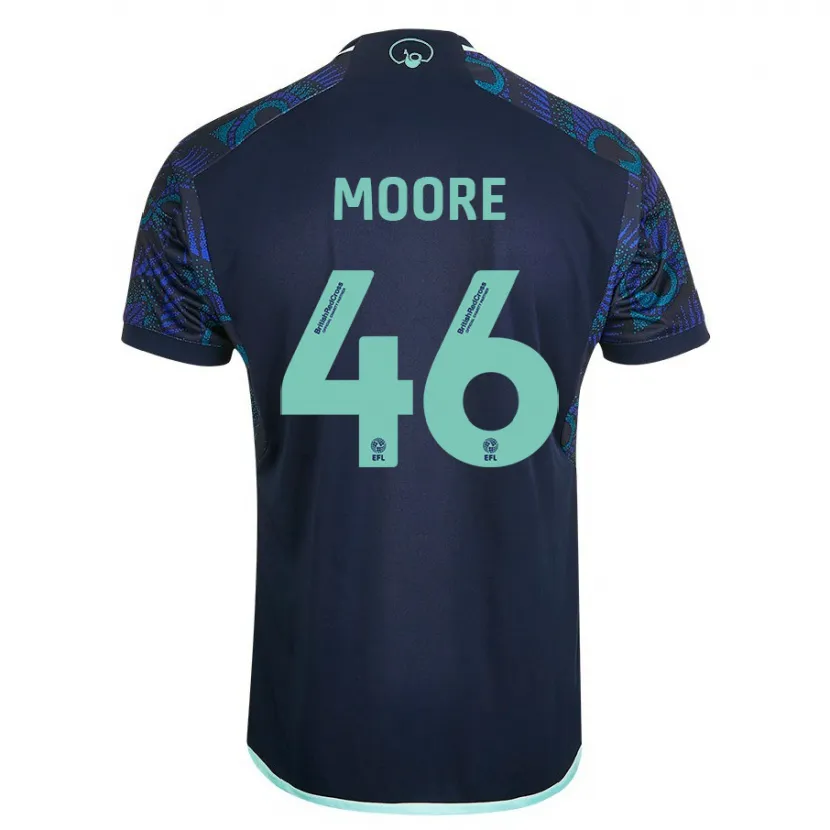 Danxen Hombre Camiseta Kris Moore #46 Azul 2ª Equipación 2023/24 La Camisa