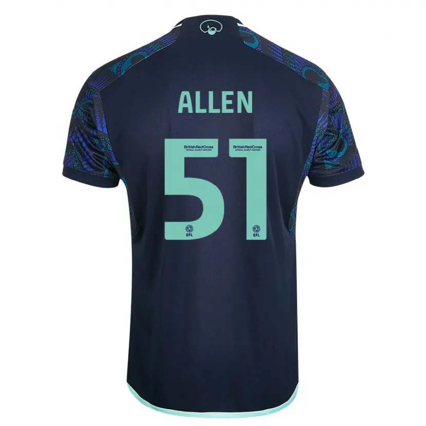 Danxen Hombre Camiseta Charlie Allen #51 Azul 2ª Equipación 2023/24 La Camisa