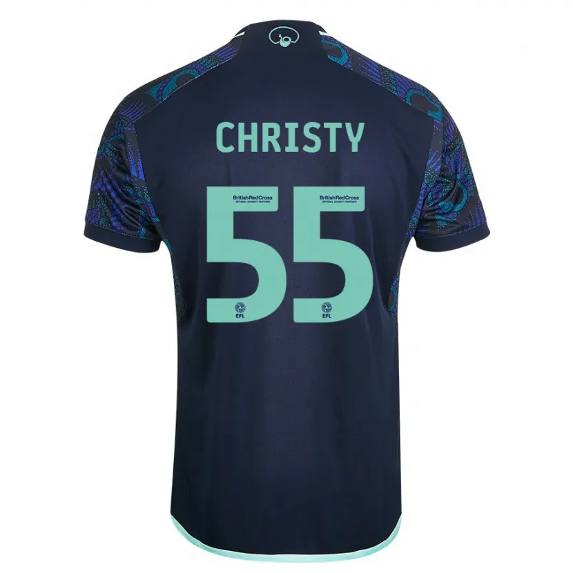 Danxen Hombre Camiseta Harry Christy #55 Azul 2ª Equipación 2023/24 La Camisa