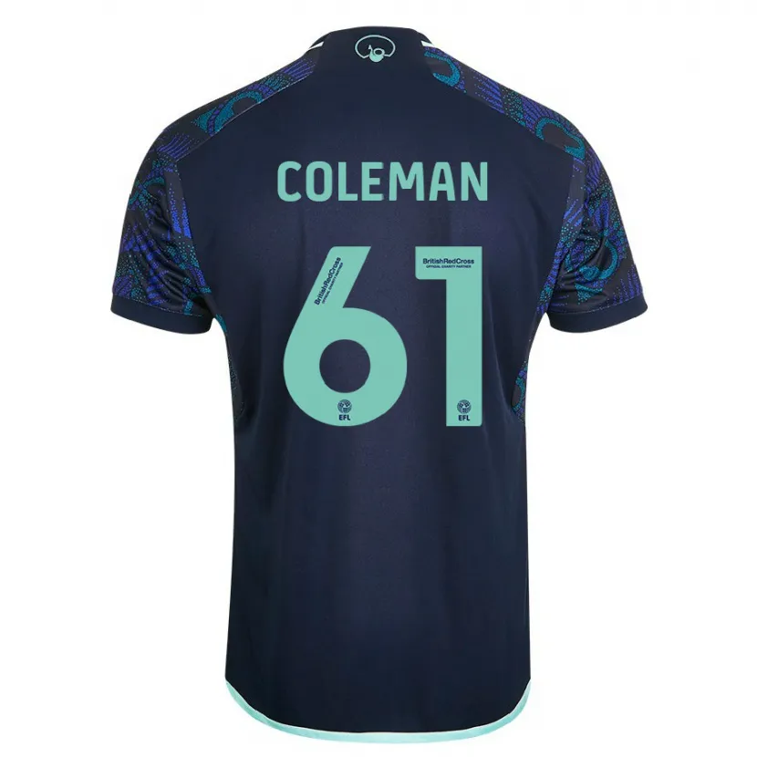 Danxen Hombre Camiseta Cian Coleman #61 Azul 2ª Equipación 2023/24 La Camisa