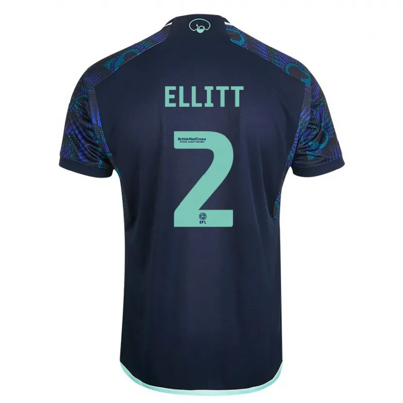 Danxen Hombre Camiseta Izzy Ellitt #2 Azul 2ª Equipación 2023/24 La Camisa