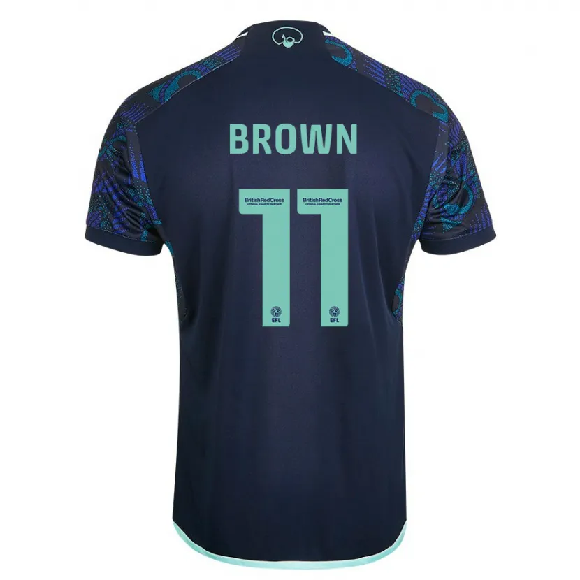 Danxen Hombre Camiseta Abbie Brown #11 Azul 2ª Equipación 2023/24 La Camisa