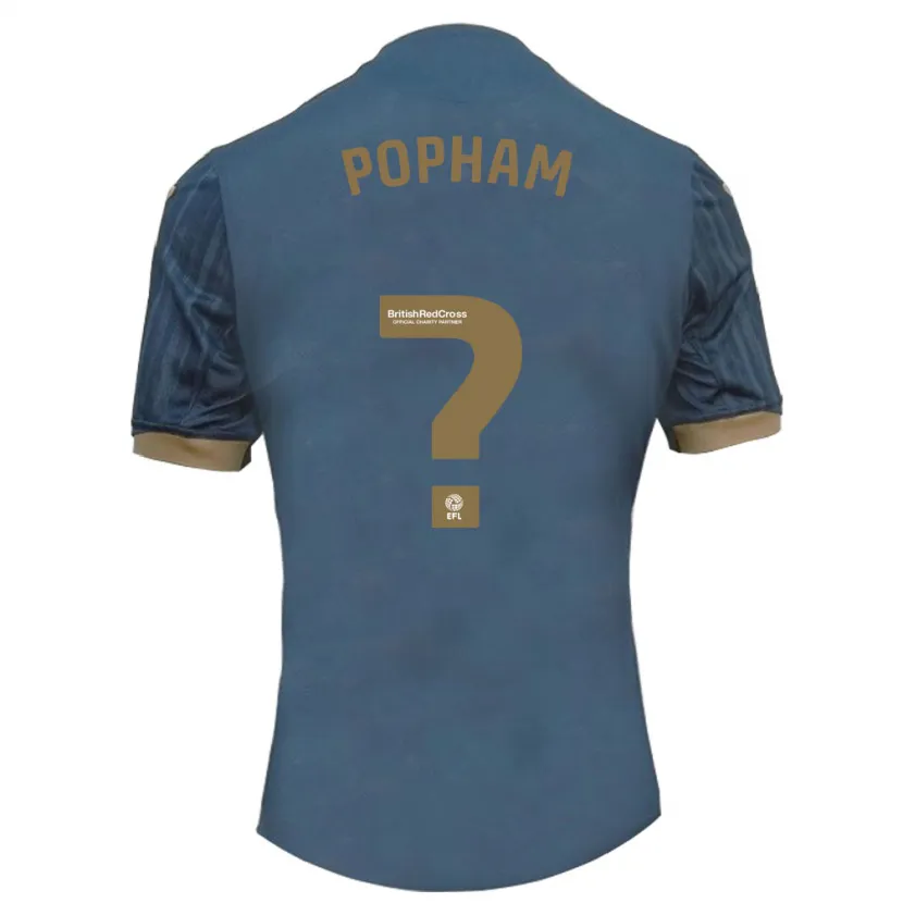 Danxen Hombre Camiseta Brogan Popham #0 Verde Azulado Oscuro 2ª Equipación 2023/24 La Camisa