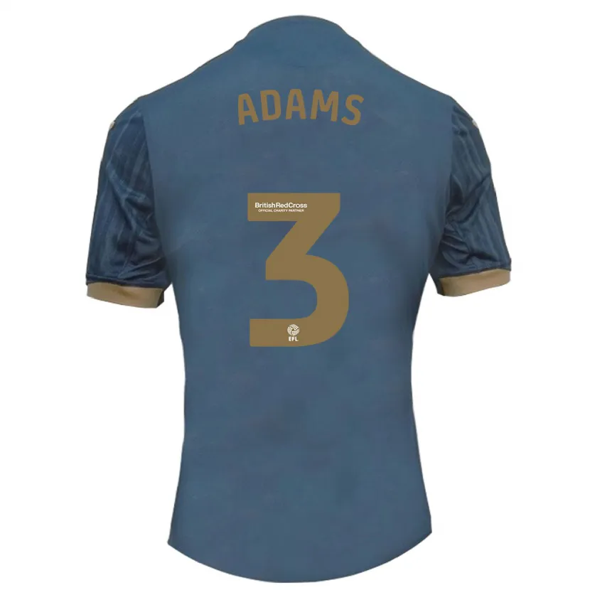 Danxen Hombre Camiseta Sarah Adams #3 Verde Azulado Oscuro 2ª Equipación 2023/24 La Camisa