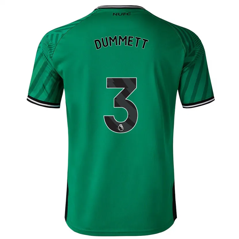 Danxen Hombre Camiseta Paul Dummett #3 Verde 2ª Equipación 2023/24 La Camisa