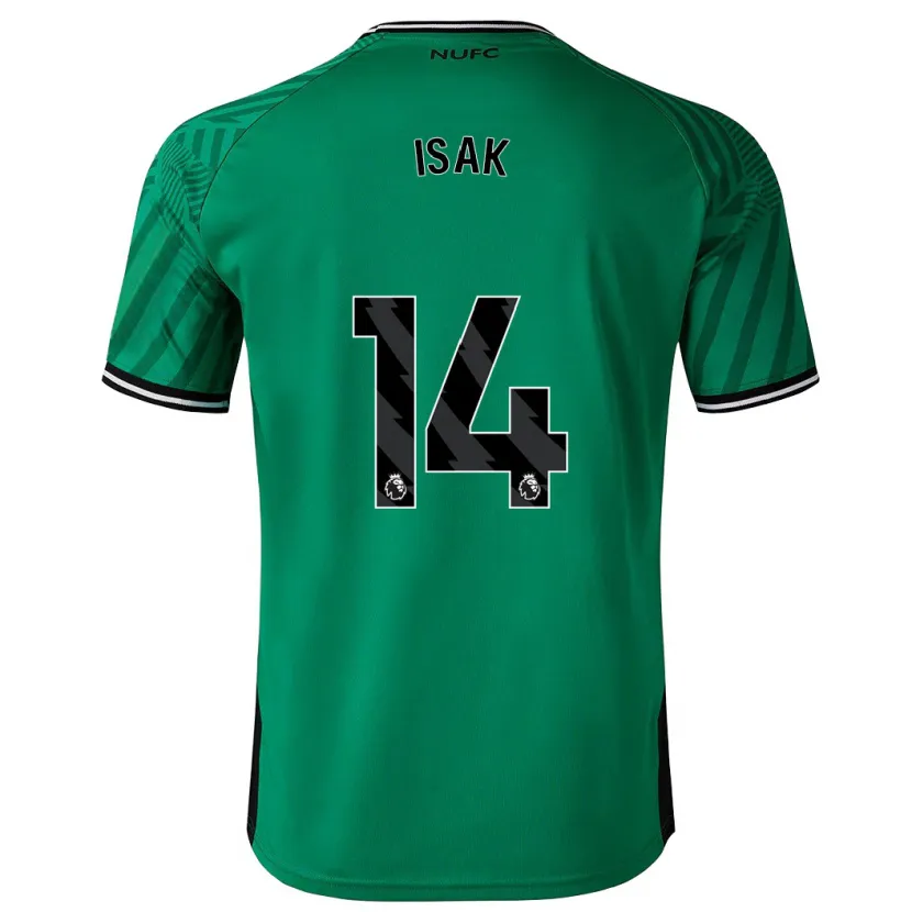 Danxen Hombre Camiseta Alexander Isak #14 Verde 2ª Equipación 2023/24 La Camisa