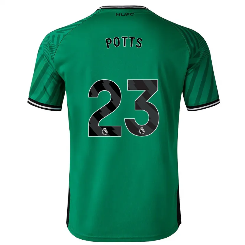 Danxen Hombre Camiseta Charlotte Potts #23 Verde 2ª Equipación 2023/24 La Camisa