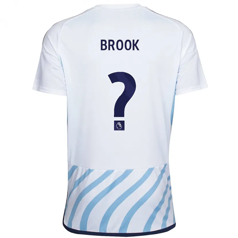 Danxen Hombre Camiseta Will Brook #0 Blanco Azul 2ª Equipación 2023/24 La Camisa