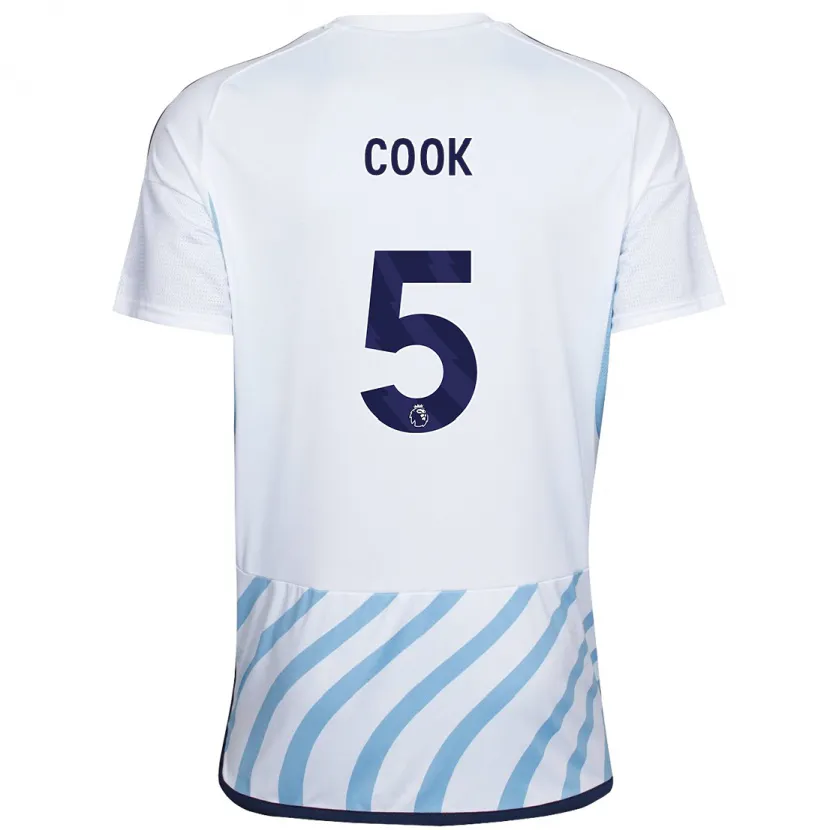 Danxen Hombre Camiseta Olivia Cook #5 Blanco Azul 2ª Equipación 2023/24 La Camisa