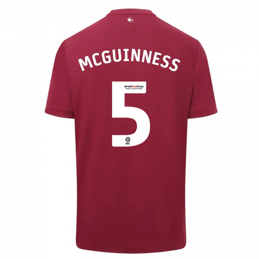 Danxen Hombre Camiseta Mark Mcguinness #5 Rojo 2ª Equipación 2023/24 La Camisa