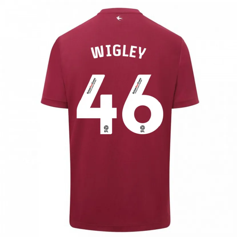 Danxen Hombre Camiseta Morgan Wigley #46 Rojo 2ª Equipación 2023/24 La Camisa