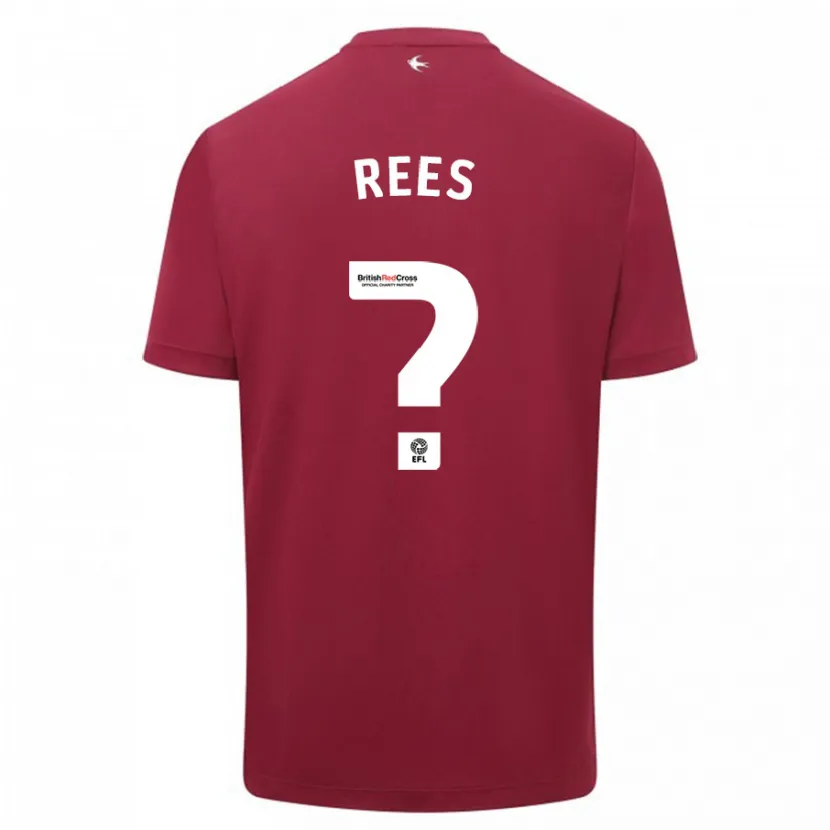 Danxen Hombre Camiseta Osian Rees #0 Rojo 2ª Equipación 2023/24 La Camisa