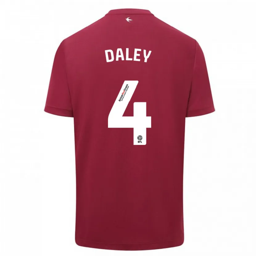 Danxen Hombre Camiseta Hannah Daley #4 Rojo 2ª Equipación 2023/24 La Camisa